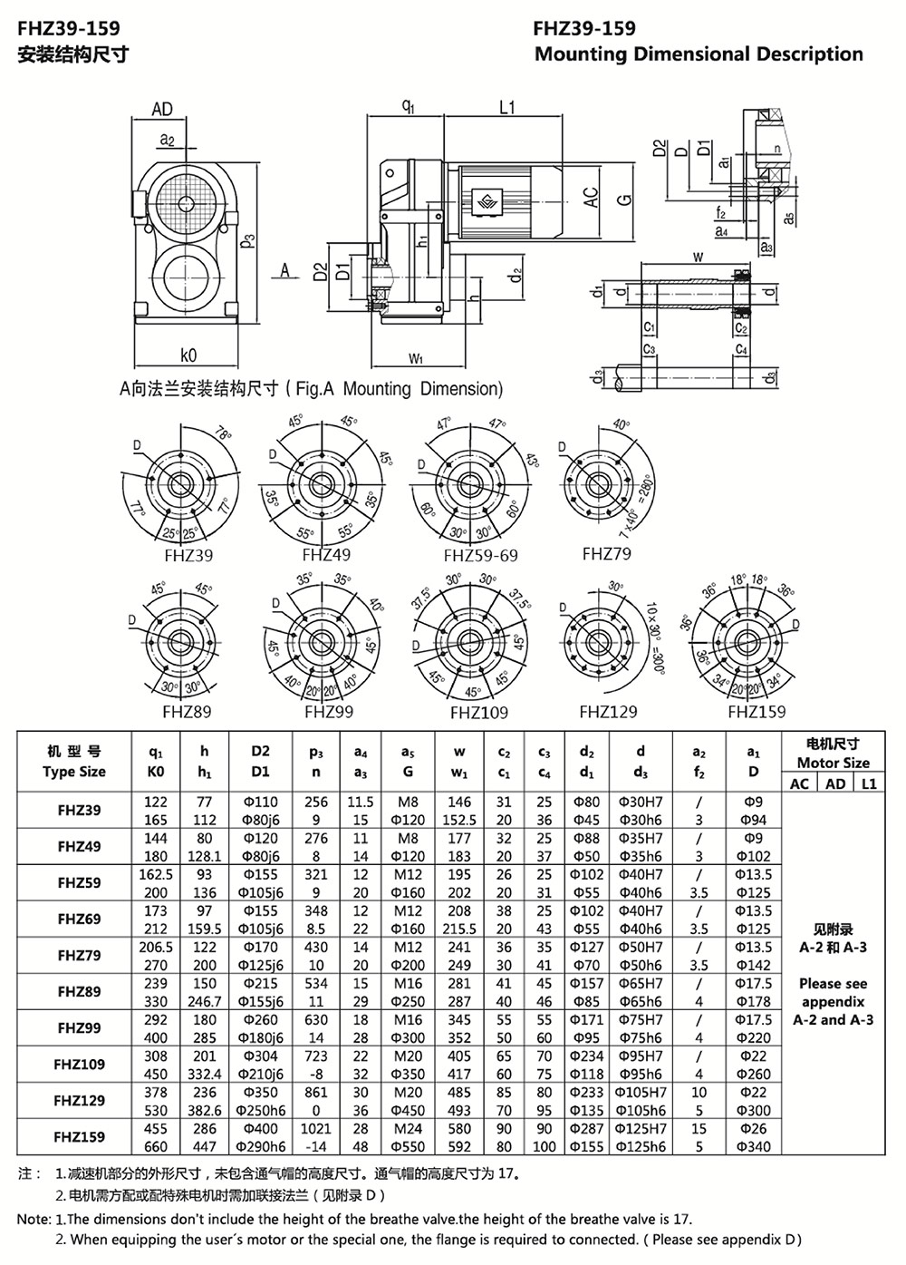 FHZ39-159安裝結(jié)構(gòu)尺寸